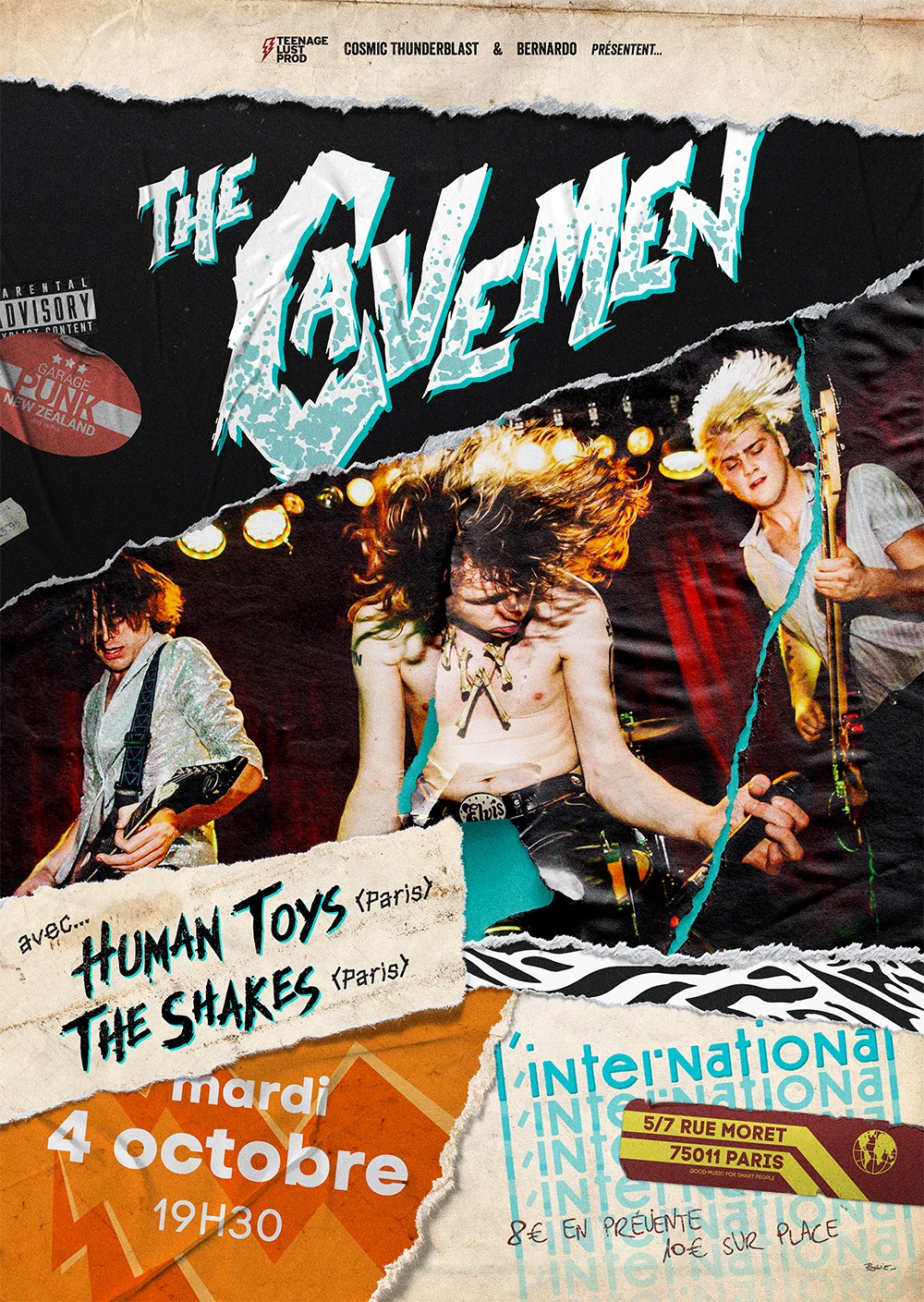 Concert The Cavemen à l'international