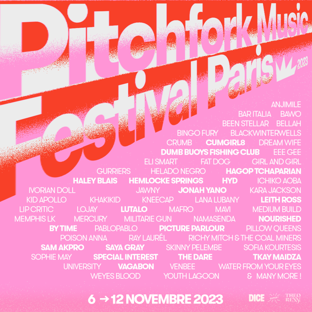Concerts : Pitchfork Music Festival Paris 2023