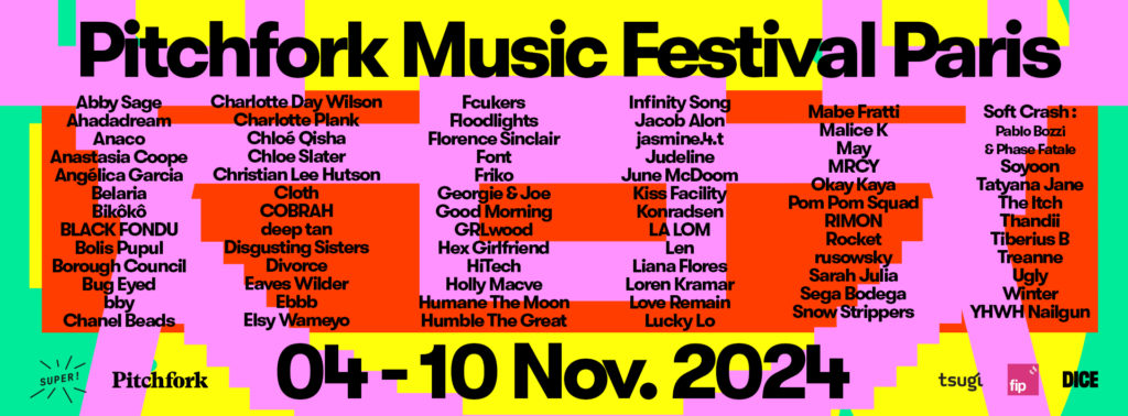 Concerts Pitchfork Music Festival 2024 et Pitchfork Avant-Garde Paris